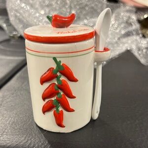 Ceramic Jar with Spoon